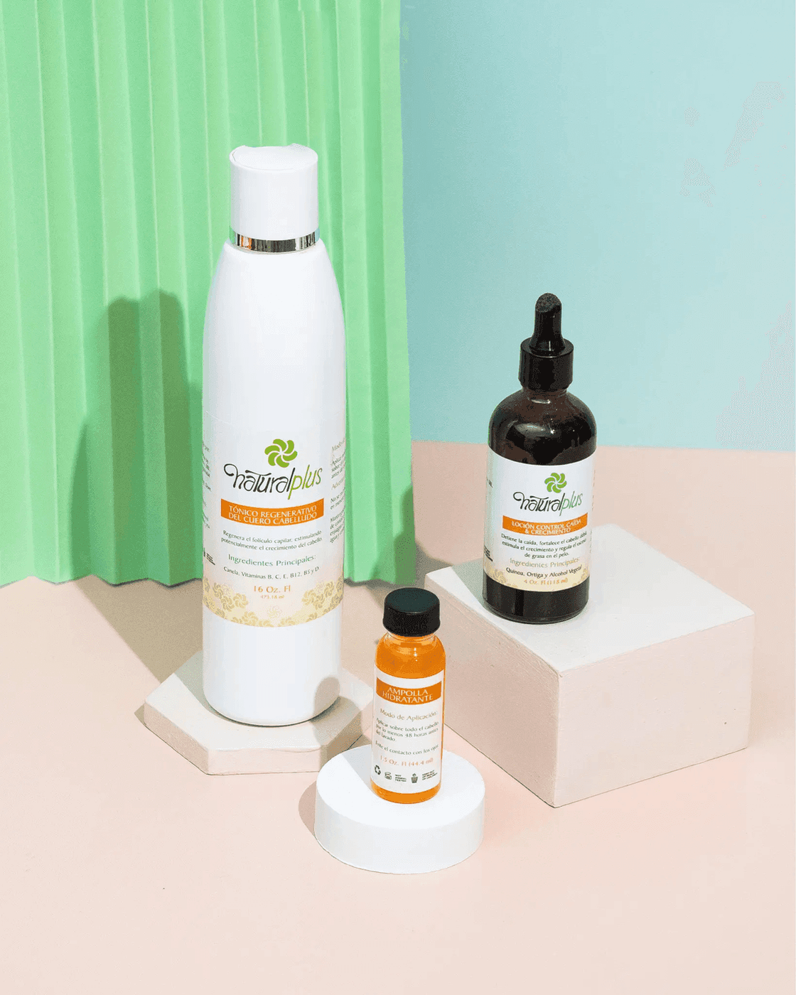 Growth Trio — scalp tonic, control dropper and hydrating ampoule